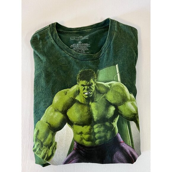Marvel Avengers Hulk Graphic Short Sleeve T-Shirt XLARGE 100% Cotton Men’s - Picture 4 of 6